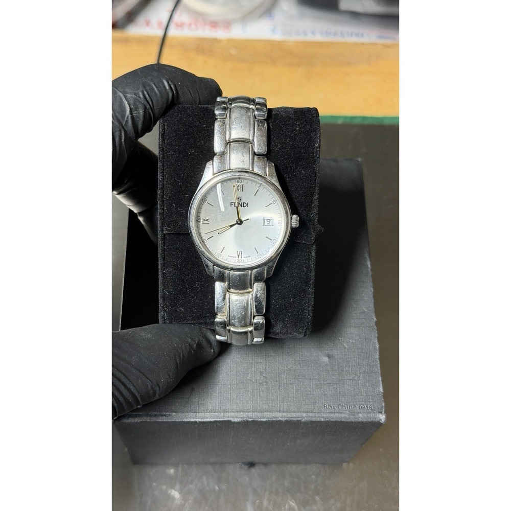 Fendi Swiss Made Stainless Steel Watch 38mm Date‎ Silver Dial - Picture 2 of 16